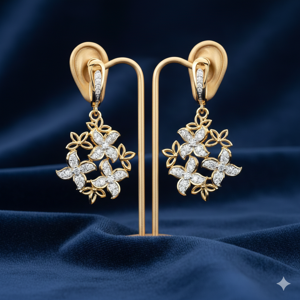 Buy Daily Wear Gold Earrings Online from Sirius Jewels 